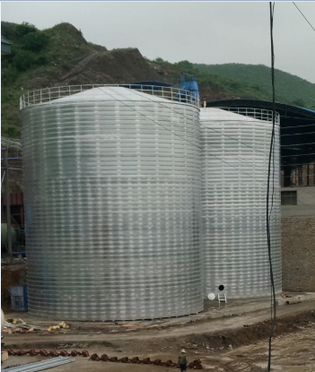 康乐粮食钢板仓的安装全过程不用热焊接